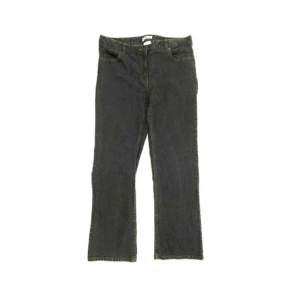 Van Heusen Jeans Women 12P Black Bootcut Stretch Denim Mid Rise R5664
